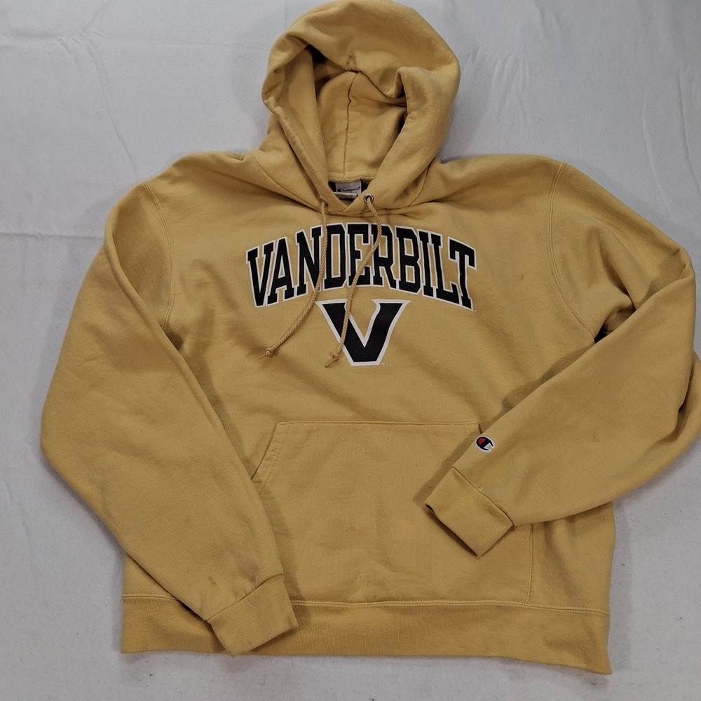 Vanderbilt Hoodie Mens L Gold NCAA Football Champion EUC
